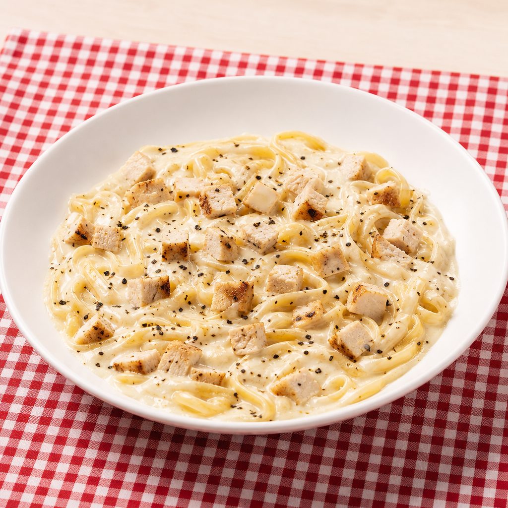 Chicken Alfredo Pasta.