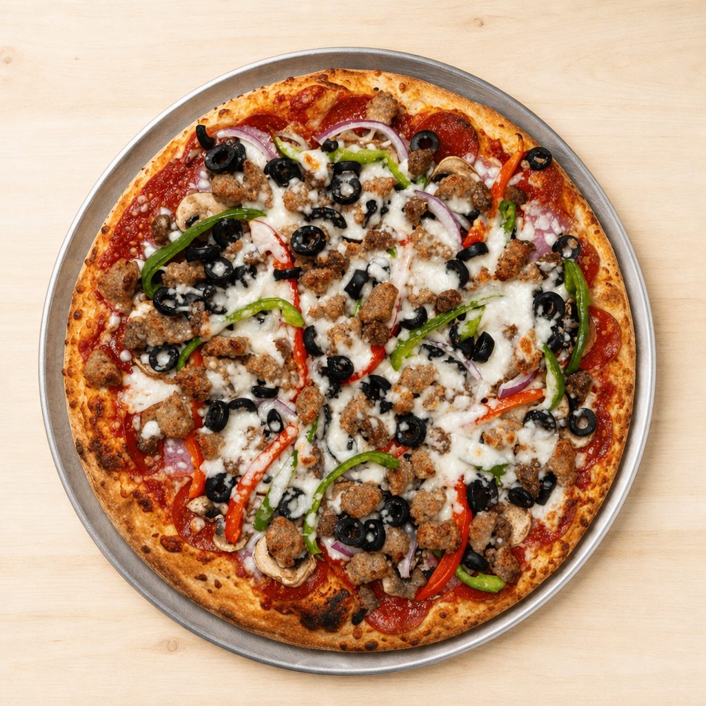 (14") Cauliflower Crust Deluxe.